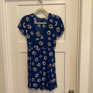 Gap 0P blue floral dress